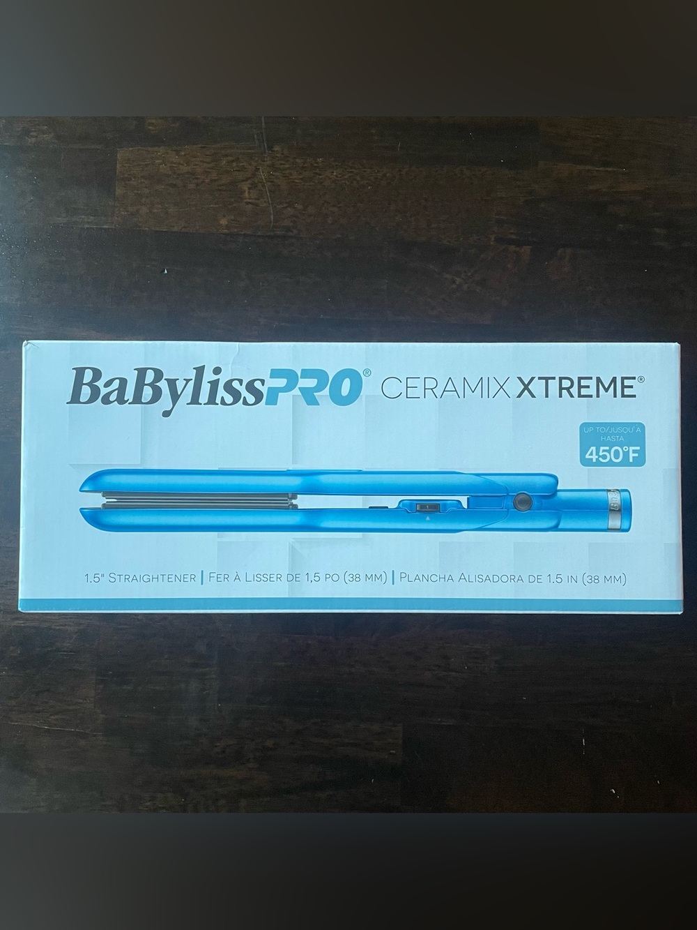BaByliss PRO Ceramix Xtreme Ceramic 1.5" Straightener Flat Iron Blue 450°F NEW